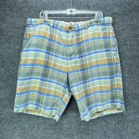 Tommy Bahama Shorts Lot of 2 Sz 38 Linen‎ Blend Golf Plaid Preppy Casual 10" - Picture 10 of 16